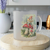 Gnomes in the Mushroom Glen Frosted Glass Mug